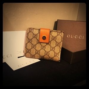 Gucci Short Wallet Tiger Orange Color